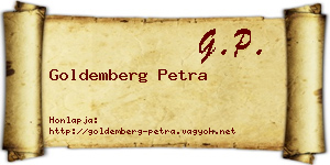 Goldemberg Petra névjegykártya