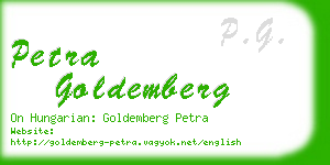 petra goldemberg business card
